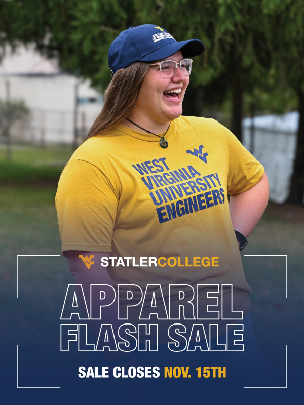 Statler College Apparel Flash Sale. Sale closes Nov. 15th